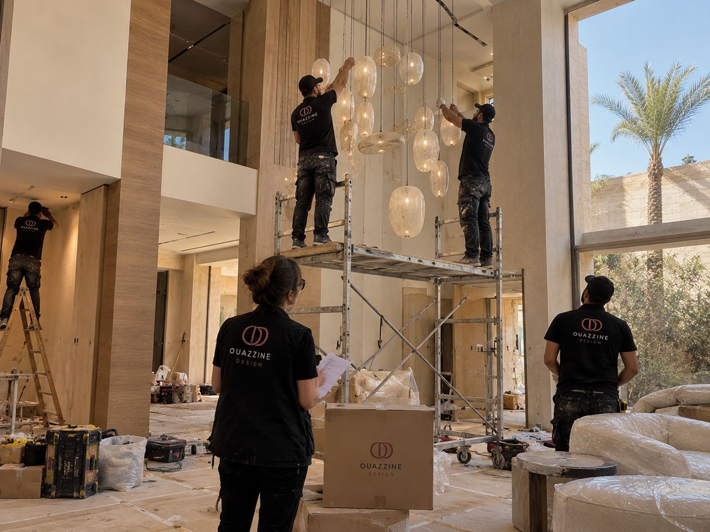 Installation des luminaires