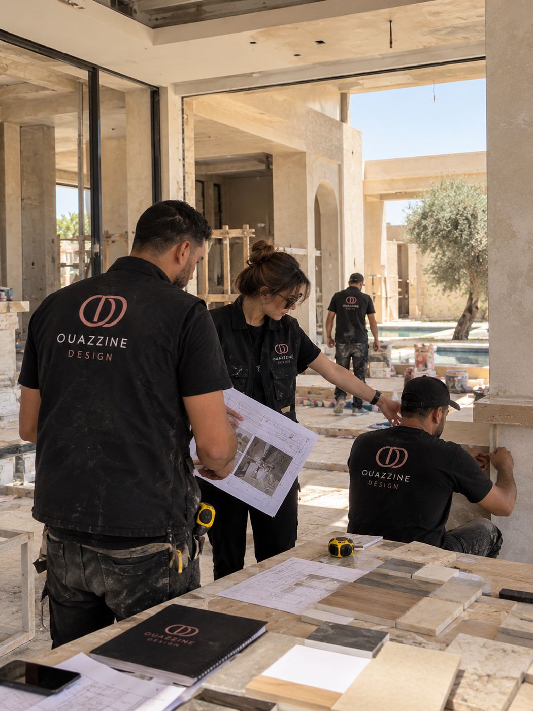 Lecture des plans sur le chantier